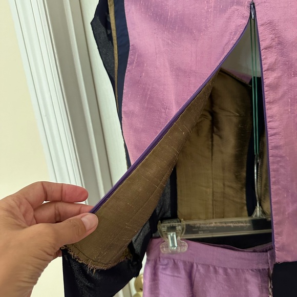 New Handmade Woman’s Lavender Silk Dress Top&Skirt, Sz S/M - Picture 9 of 16